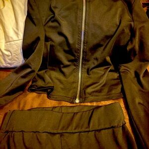 Black Women's Jacket and Pants Set